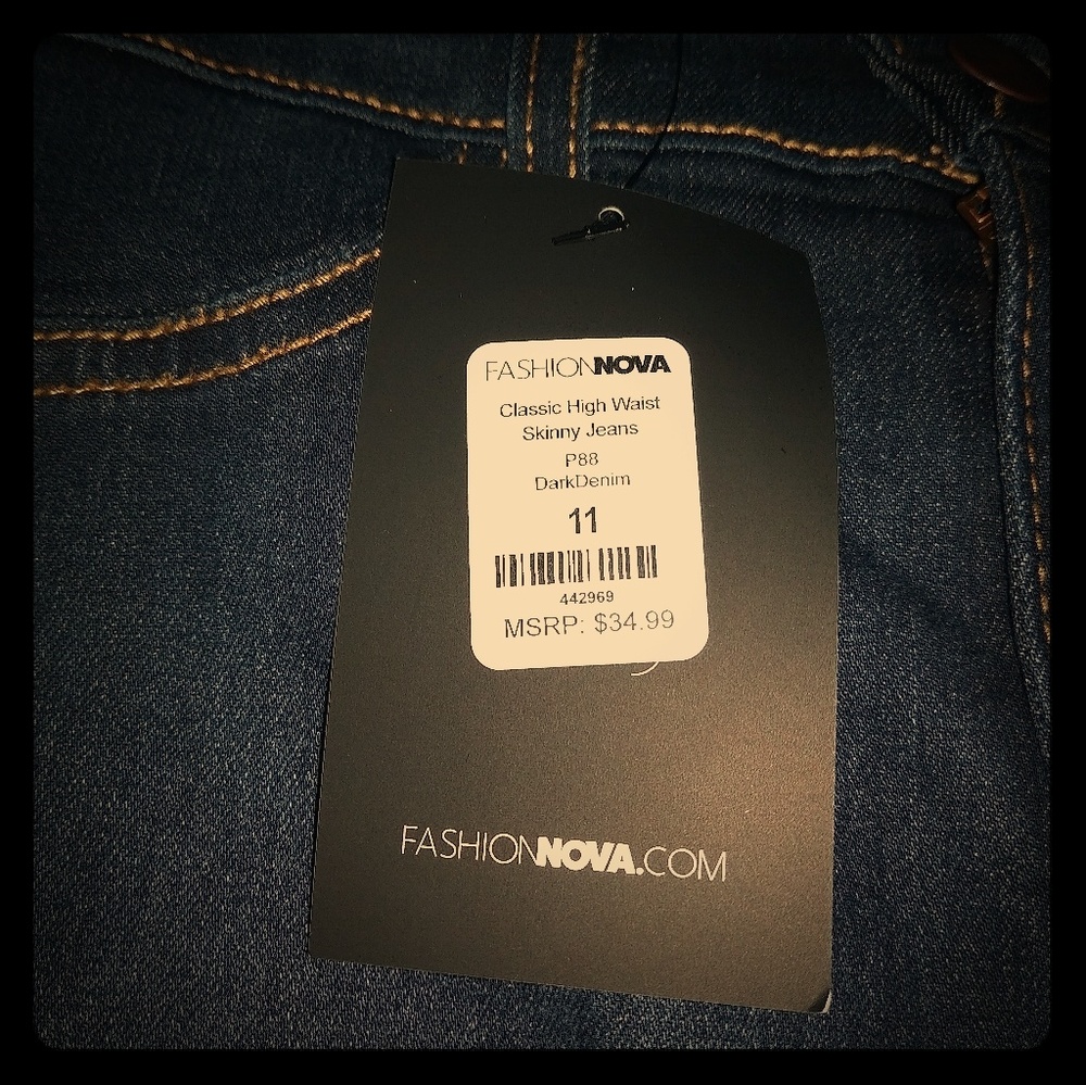 Fashion Nova High waist skinny jeans size 11 or 29
